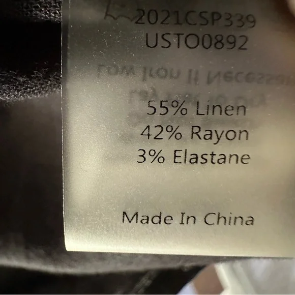 Universal Standard Black Linen Blend Hi Lo Tunic Top Size L - Picture 11 of 12